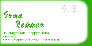 irma nepper business card